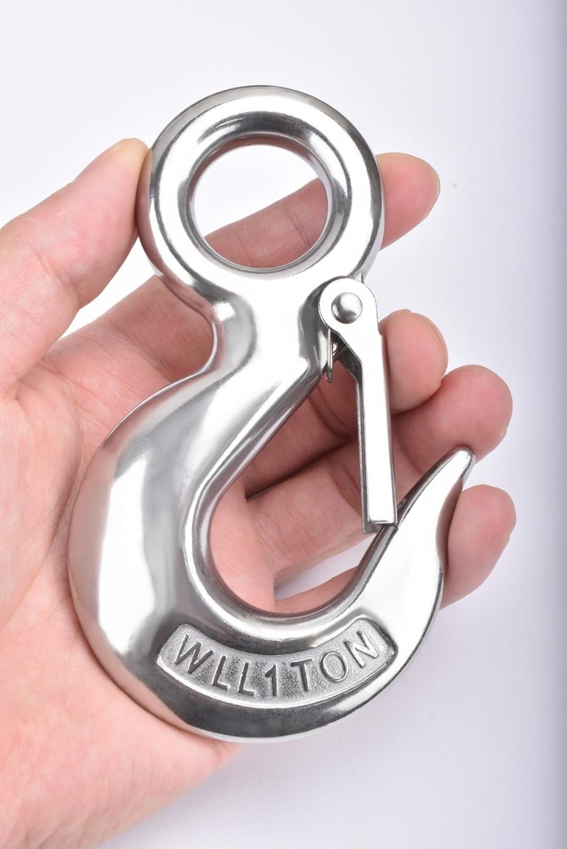 Alele Grab Hooks,1T Crane Scale,Slip Hooks,Stainless Steel Lifting Hook Rigging Accessory (Grab Hooks 1000kg) - Image 1